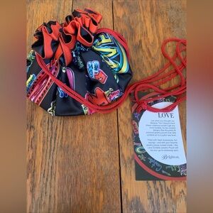 Brighton Love Scribble Jewelry pouch Drawstring Travel Bag Case NWT